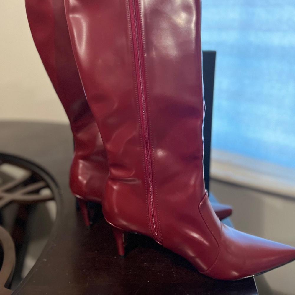 Trendy brand new cherry red boots